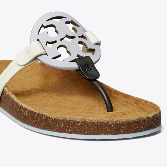 🤍💜 Tory Burch Miller Cloud Sandals 🖤🤍 - Picture 12 of 13
